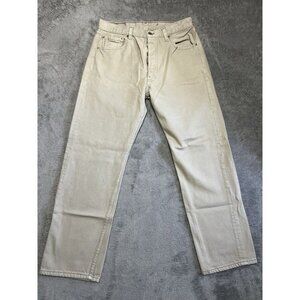 Levi's 501 Jeans Men's 34x30 Sand Color Vintage 90's Min. Wear Red Batwing Tag